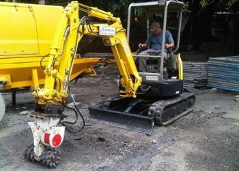 Service Page - Mini Excavator with Drum Cutter